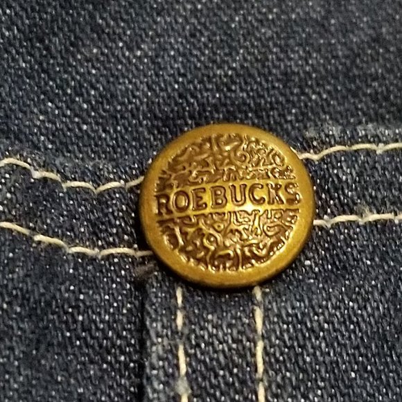 Vintage 70s Roebucks Denim Overalls Union Made USA 44x28.5 - Picture 10 of 10